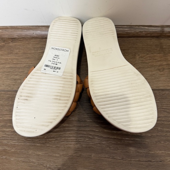 Steve Madden Women's Paislee Slides Camel Size 6 Braided Finish Summer - Picture 4 of 10